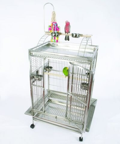 63'' Victorian Top Floor Bird Cage with Wheels