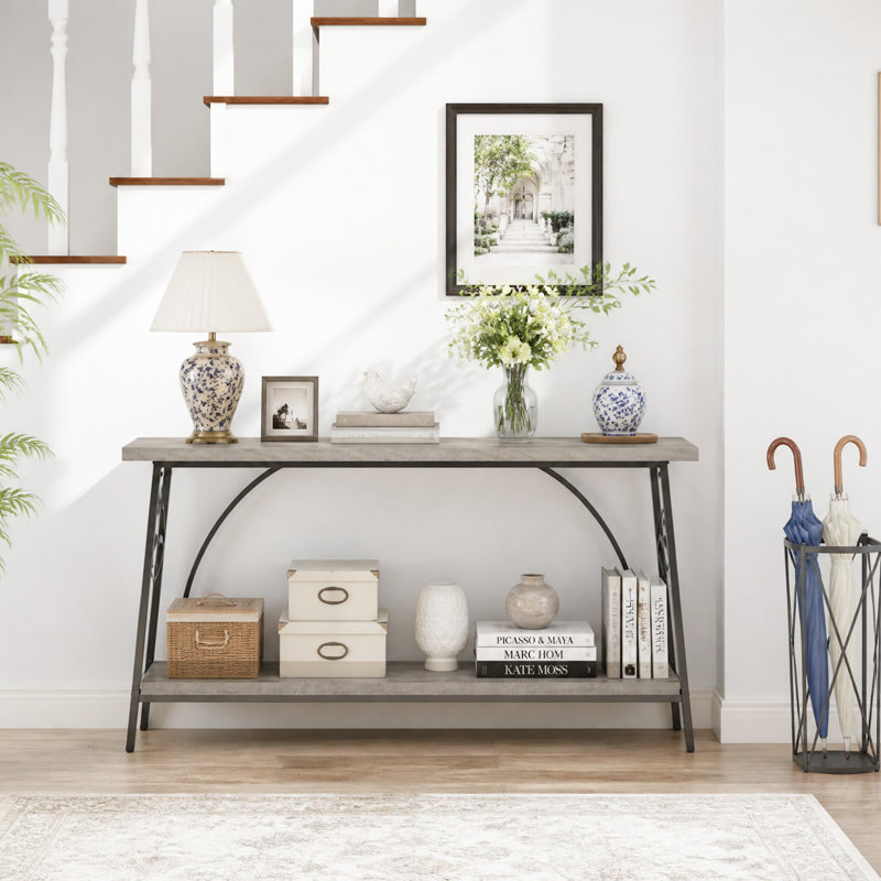 Console pour vestibule, salon avec tablette à 2 niveaux