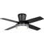 Ventilateur de plafond 44 po moderne noir avec lumières et télécommande, ventilateur encastré réversible à 6 vitesses avec moteur à courant continu-1515590684-1515590685
