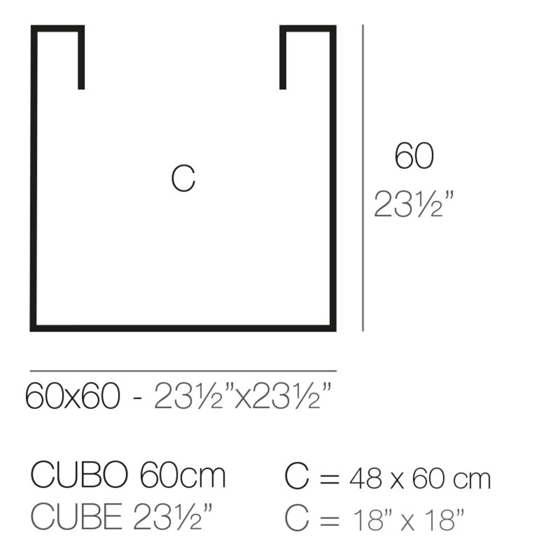 Cubo Resin Pot Planter, Ecru, 23.5" H x 23.5" W x 23.5" D