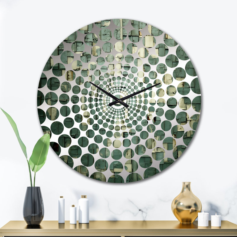 Herkimer - Horloge murale peinture abstraite, Grand