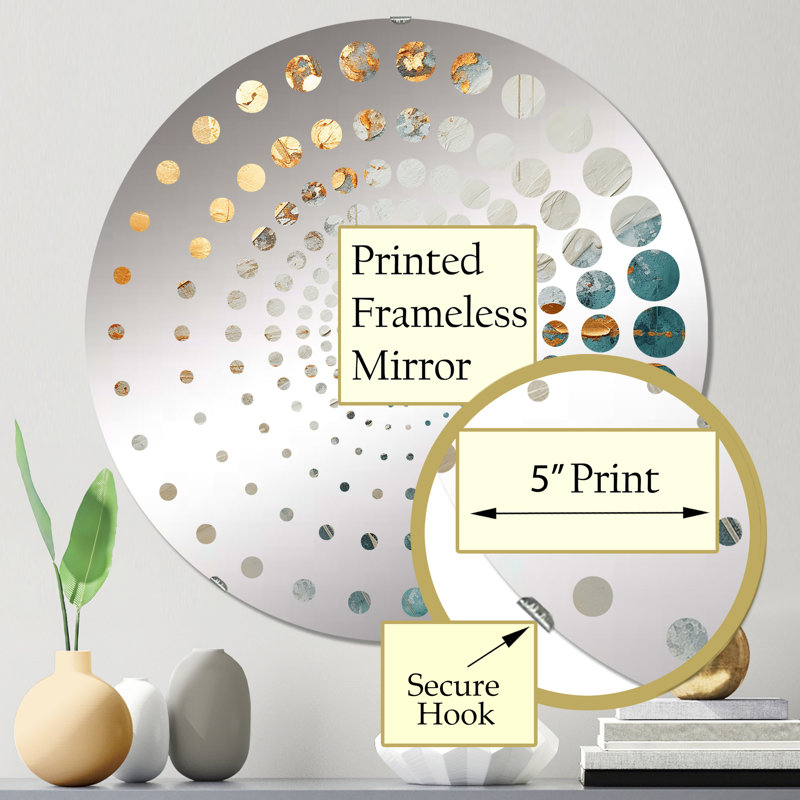 Guss - Miroir mural spiralé, 31,4 po x 31,4 po