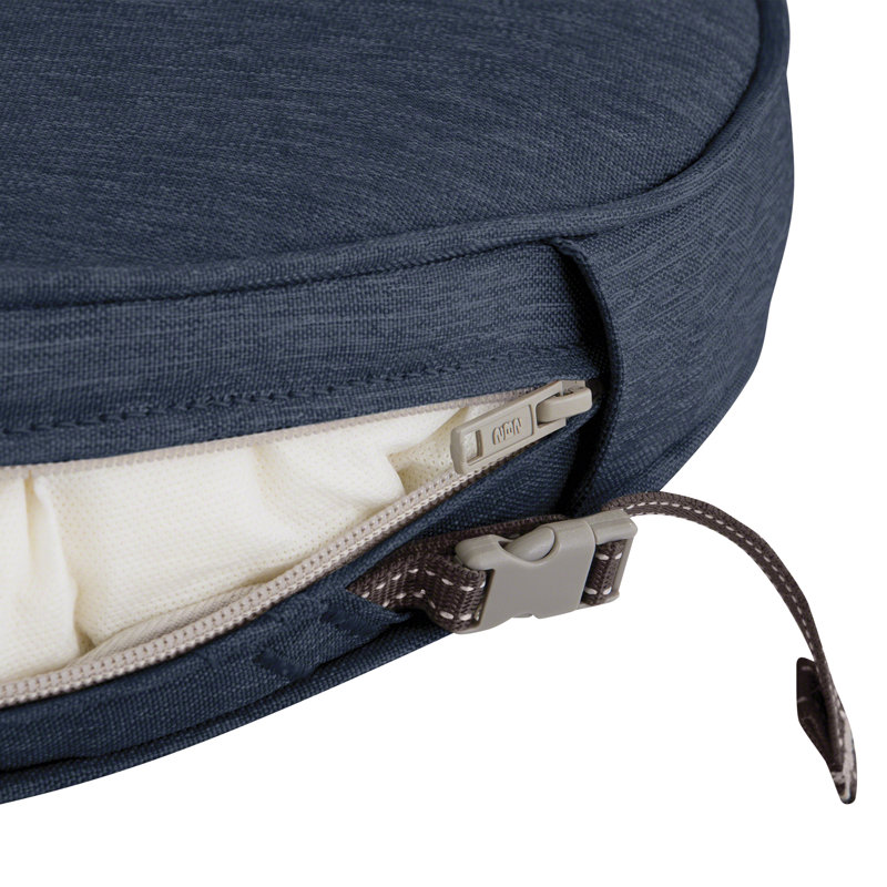Coussin de siège d'extérieur Pina, Bleu indigo Heather, H 2 po x l 18 po x p 18 po
