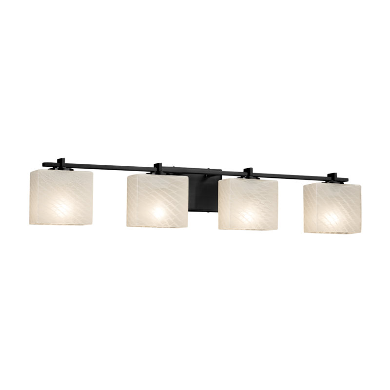 Casson 4 - Light Vanity Light, Matte Black, Weave