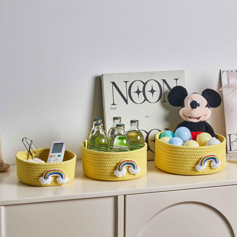Ebern Designs Rocelyn Wool / Felt Decorative Bin