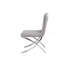 Chaise d'appoint en velours gris clair et finition chromée (ensemble de 2)