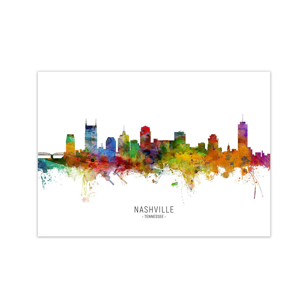 Nashville Tennessee Skyline by Michael Tompsett - Print