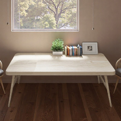 Solid Wood Work Desk with Spacious Surface