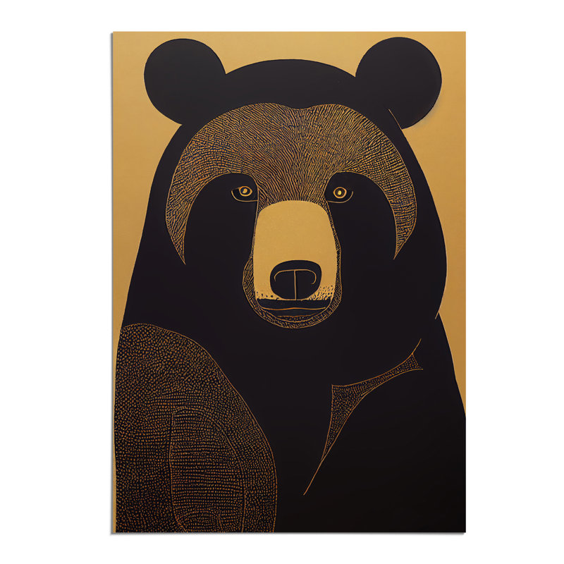 Traditional Bear No.2 Abstract - Wall Art, Paper, 29.7cm H x 21cm W, No Matte