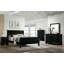 1pc Table de chevet noire Louis Philippe-881085553