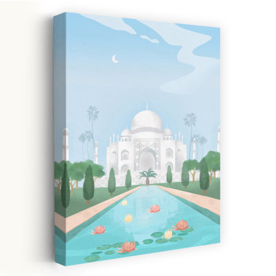 Taj Mahal, Inde, paisible, paisible lis serein, paysage architectural, impression d'art mural
