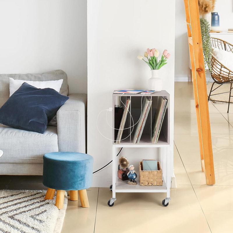 31.5'' H Media Shelves, White