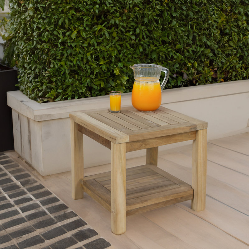 Solid Wood Tray Top End Table