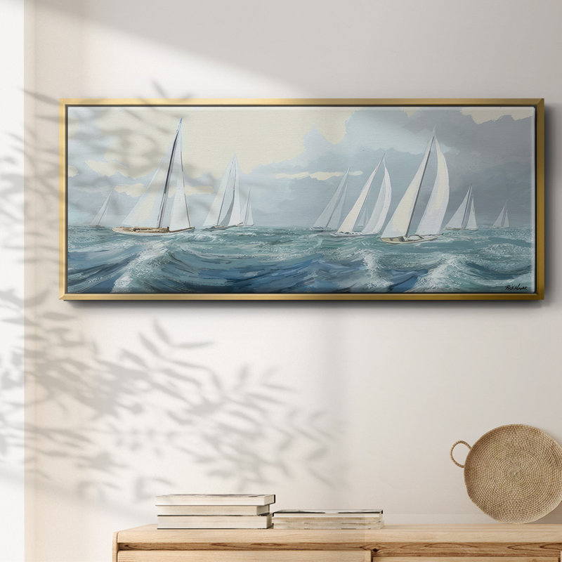 Sail Ho- Framed Canvas, 24" H x 60" W