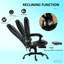 Fauteuil de massage inclinable à dossier haut avec support lombaire, repose-pieds, dossier inclinable, hauteur réglable-496034513