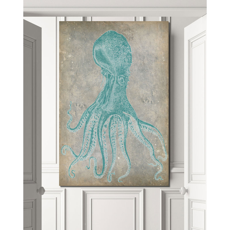 Spa Octopus II - reproduction de cadre photo, H 48 po x l 32 po x P 1,5 po, Toile tendue