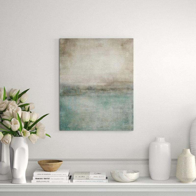 Into The Sea Painting by Mari Urasawa, 30" H x 24" W x 1.5" D, Knife Gel