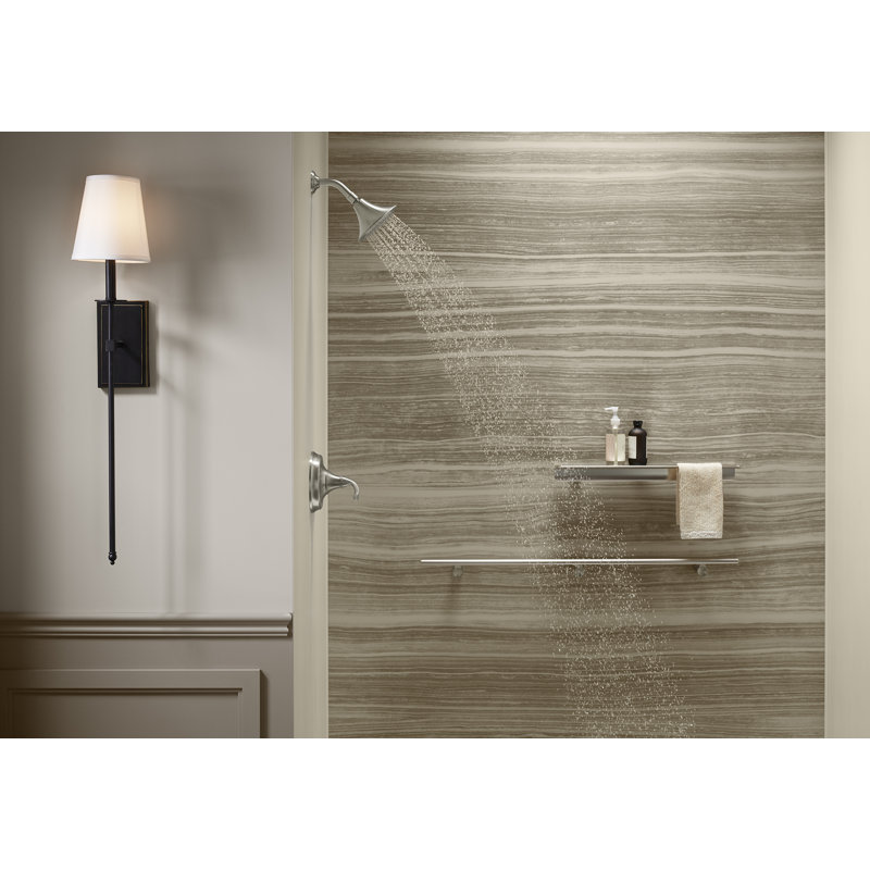 Forte Sculpted Rite-Temp Shower Trim With 1.75 Gpm Showerhead, Vibrant Brushed Nickel