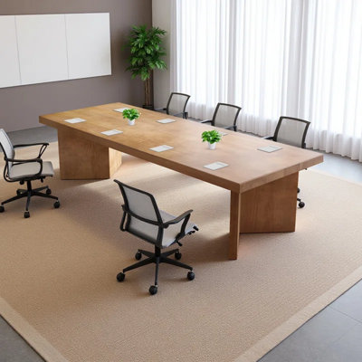 Table de conférence moderne en bois massif minimaliste moderne