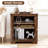 Farmhouse 25.59'' Tall Embossed Side Table Cabinet-1101996323