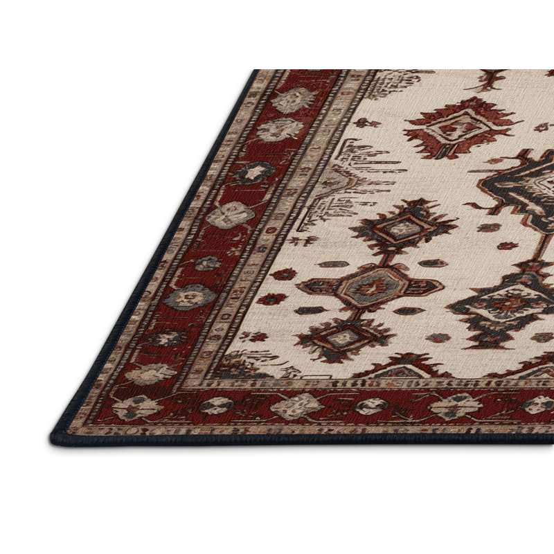 Machine Washable Turkish Black Area Rug, Rectangle 2' x 3'