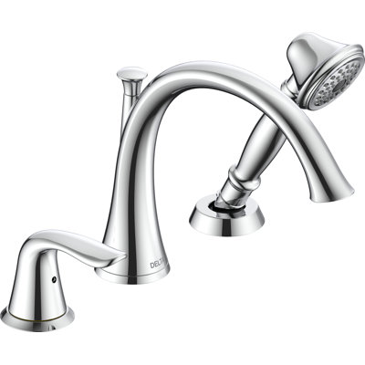 Lahara Single Handle Deck Mounted Roman Tub Trim with Handshower