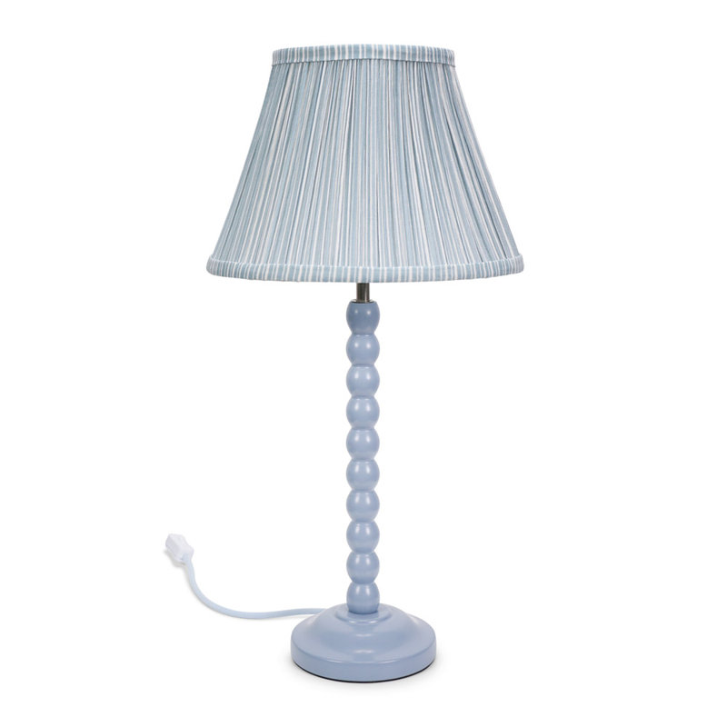 Fleuriel Wood Table Lamp, Blue