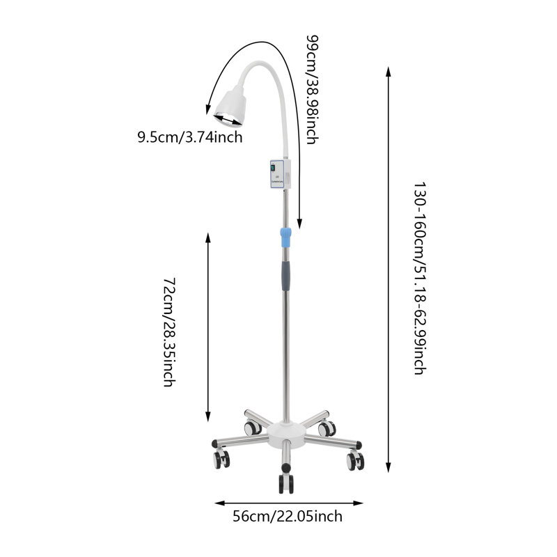 LED Examination Light Adjustable Height Examination Lamp Medical Exam Light for Clinic Gynecology Stomatology Ent Pet Medicine