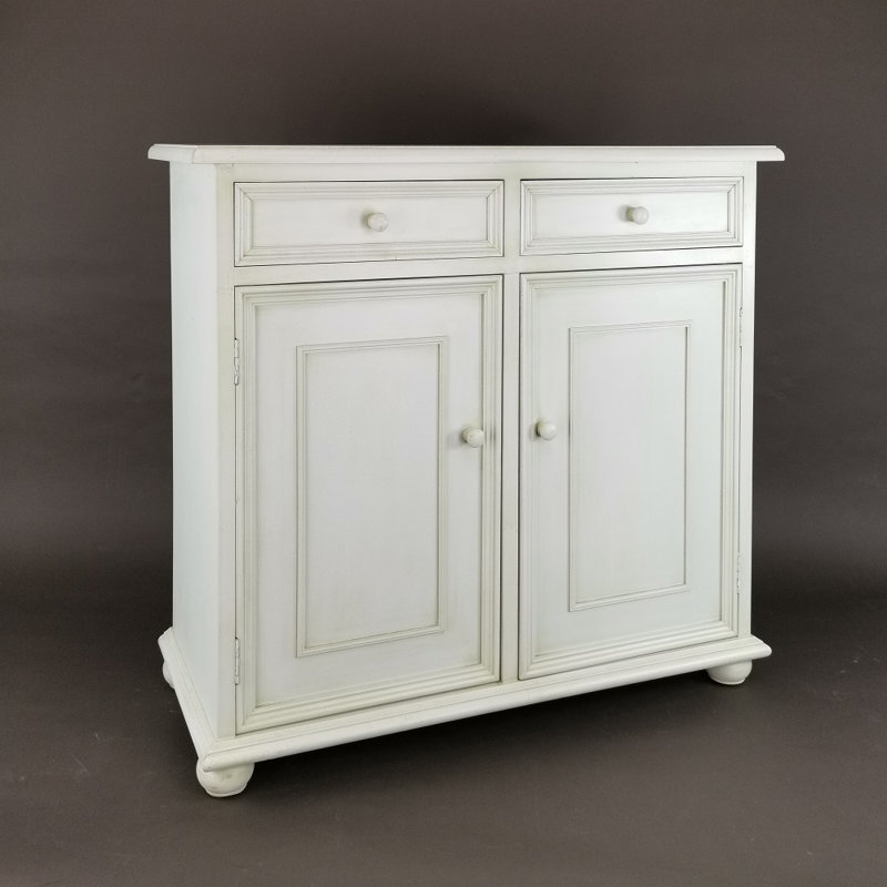 Telfair Solid Wood 2 -Drawer Accent Cabinet