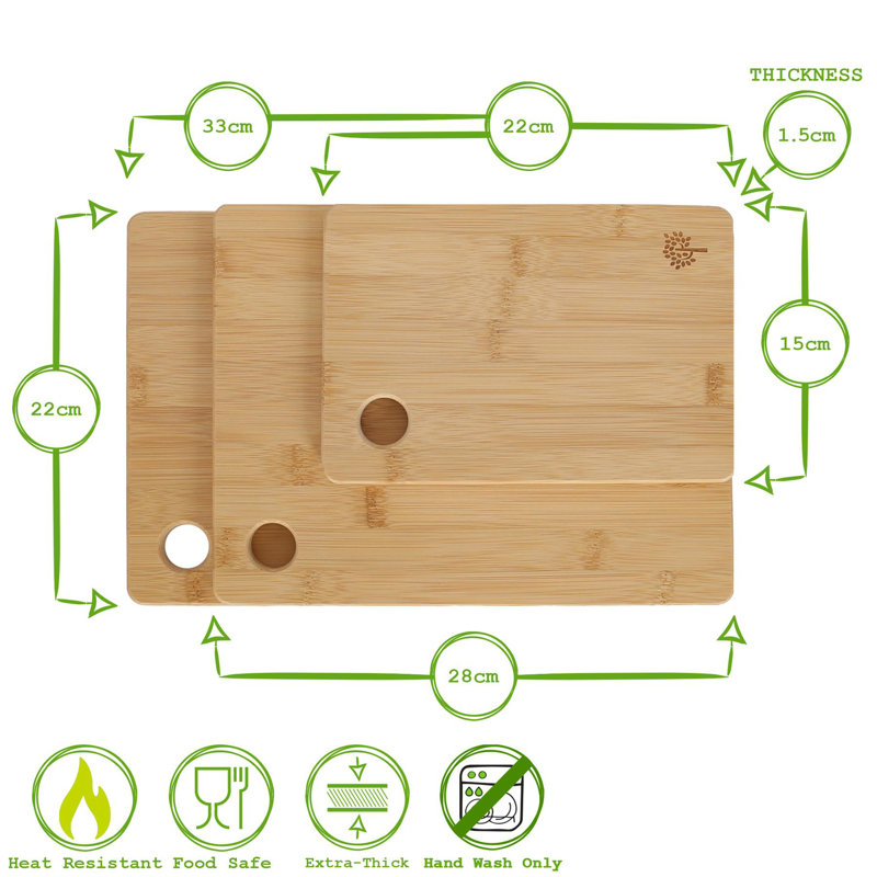 Nicola Spring Bamboo Chopping Board Set