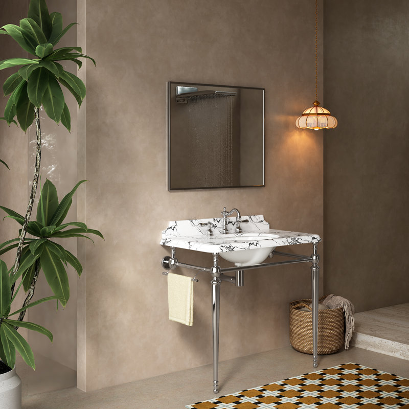 36" Ceramic Bathroom Vanity White