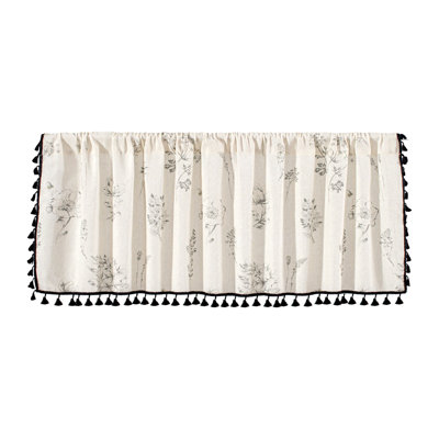 Kbndieu Valance Curtains for Kitchen - Window Light Blocking Short Rod Pocket Curtain Panels for Small Window Bathroom Basement