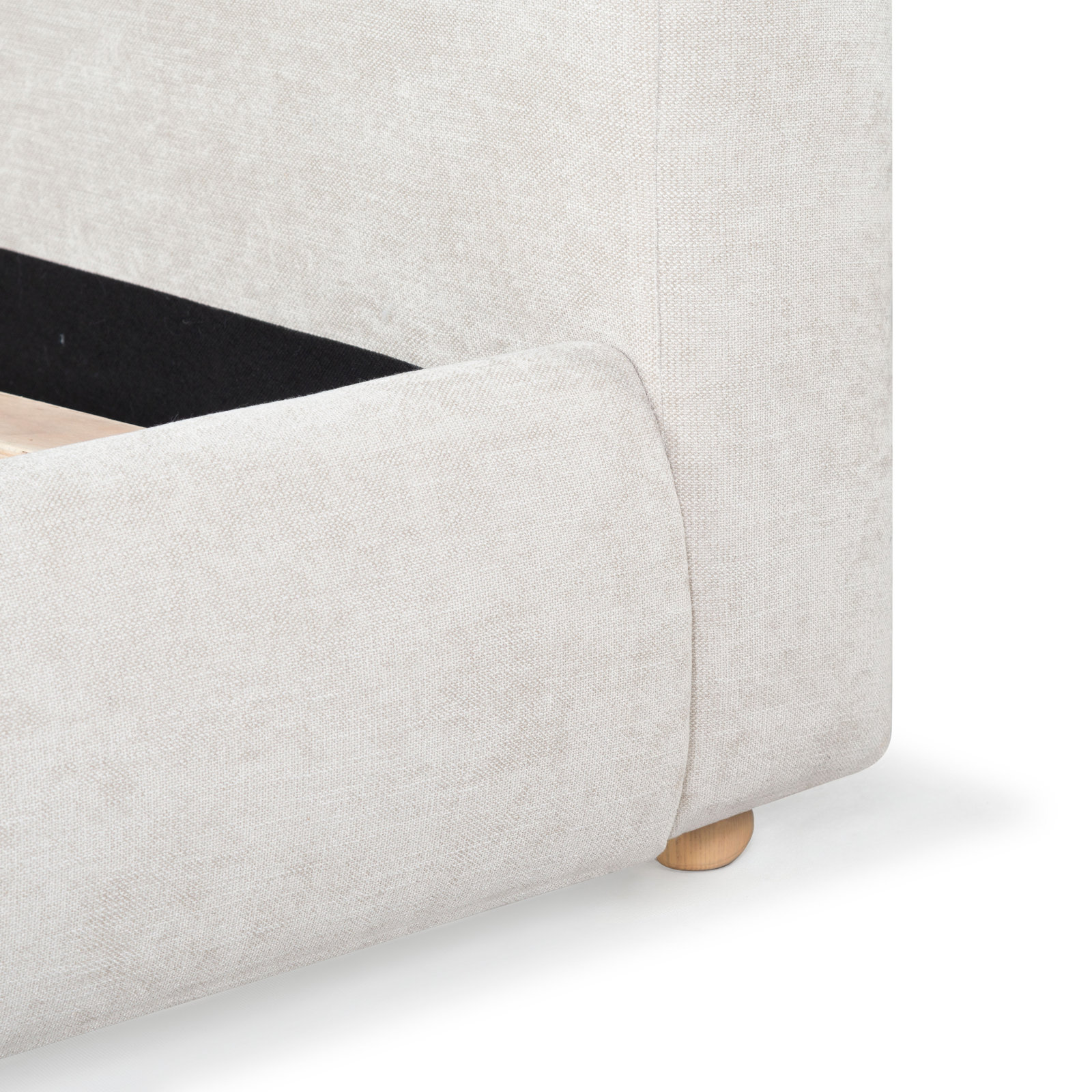 Lizzy Upholstered Bed, King, Natural/Beige