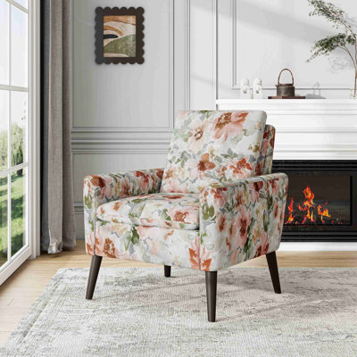 Fauteuil d'appoint avec pieds en bois massif