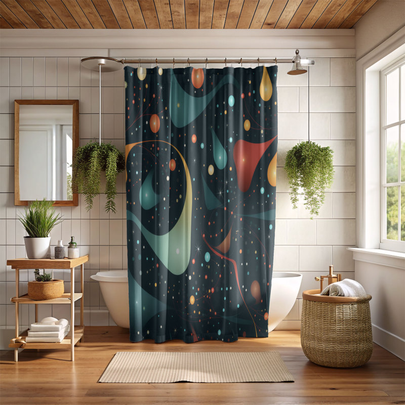 Eclectic Forms - Premium Shower Curtain, 74" H x 71" W