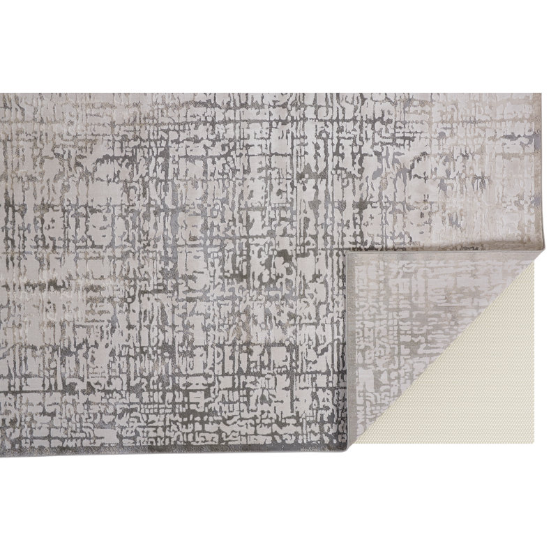 Tapis gris argenté Marcourt, Rectangle 10 pi x 13 pi 2 po