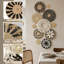 11 paniers muraux décoratifs bohèmes, suspensions murales en jonc tressé, paniers décoratifs en osier de différentes tailles, napperons pour la cuisine, décoration rustique pour la maison (style bohème)