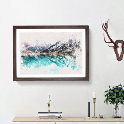 The Almaty Lake in Kazakhstan - Picture Frame Painting Print