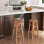Ensemble de 2 tabourets de bar en bois 24 po avec repose-pieds rond pour jardin 24 po-478982686-478982685
