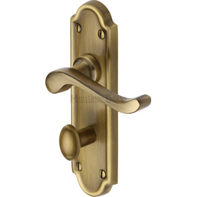 Heritage Brass Heritage Door Handle for Bathroom Meridian Design