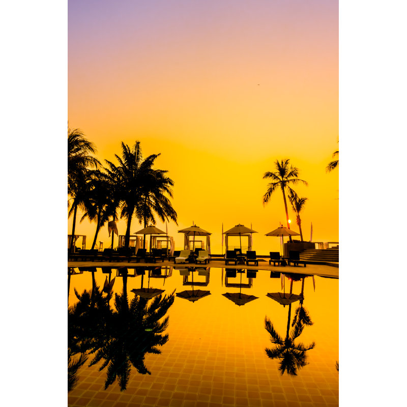 Palm Trees Silhouette by Siraphol - Wrapped Canvas Print, 76cm H x 51cm W x 3.8cm D