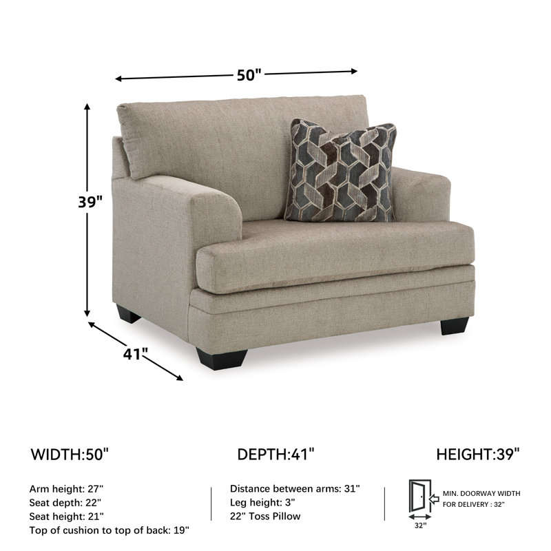Gwendolynne Upholstered Accent Chair, Beige Polyester