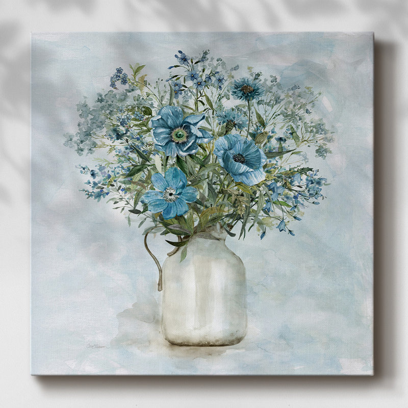 " Arrayed In Blue II ", 40" H x 40" W x 1.5" D