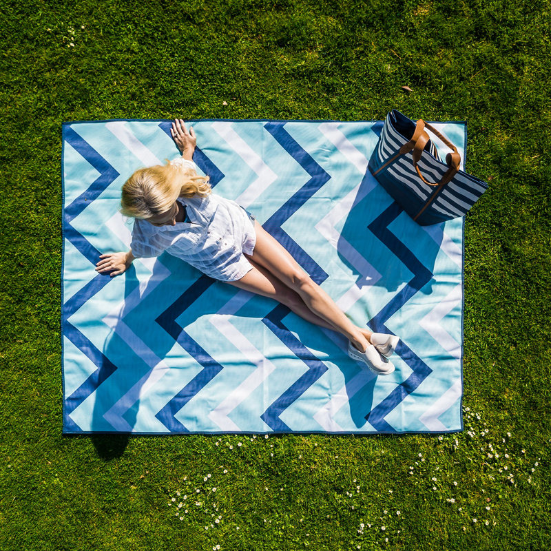 Tapis de plage pour l'extérieur sans sable Sandlite, M | 5,1 pi x 6,6 pi