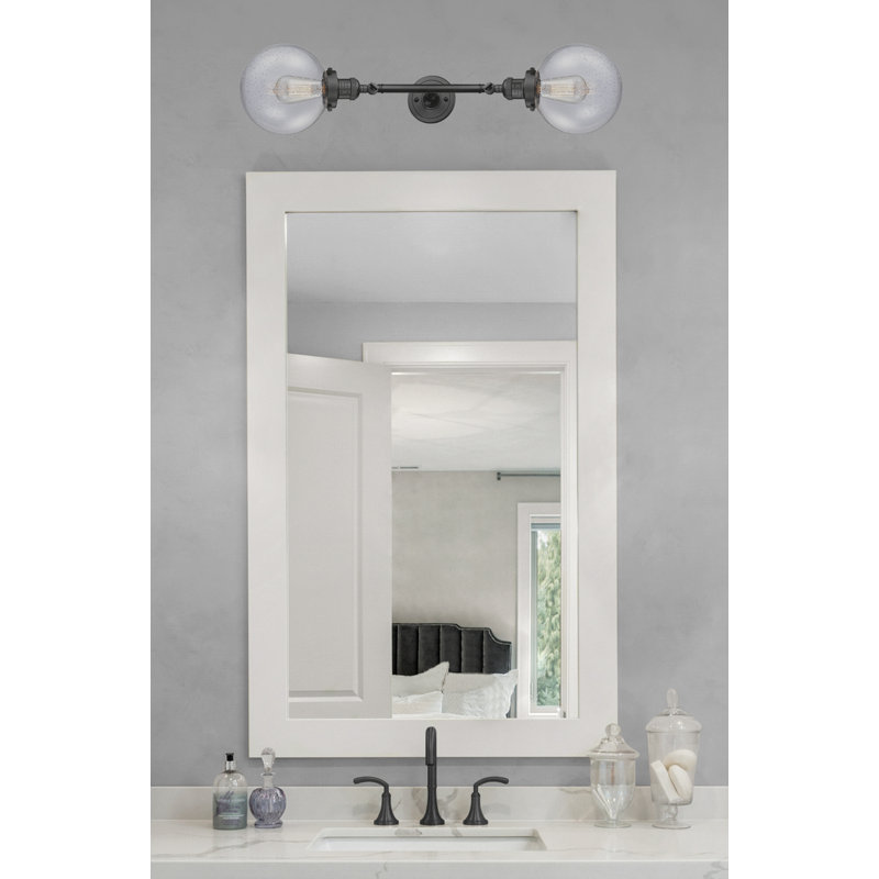 Clementina 2 - Light Dimmable Vanity Light, 6 Watt Vinage LED Bulb, Seedy, Oil Rubbed Bronze