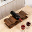 Support à vin sur comptoir à 2 niveaux en bois, porte-bouteilles autoportant à 7 bouteilles avec design ondulé pour un rangement sécuritaire dans la cuisine, le garde-manger ou le bar-757896080