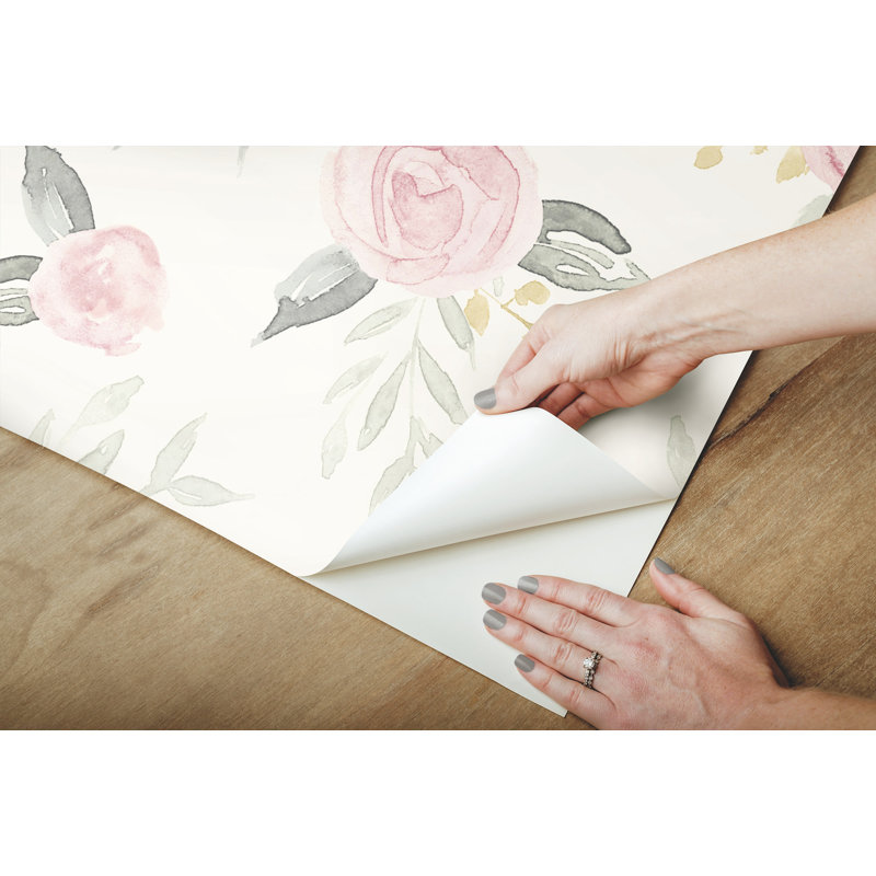 Papier peint botanique, Rose