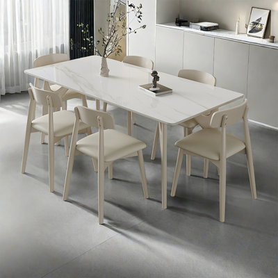 Nordic simple rectangular dining table set