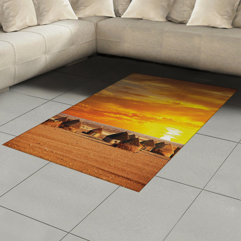 Farm House High Density Long Fiber Poly Threads Decorative Area Rug Carpet, Rectangle 4' x 5'8"