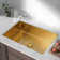 OUKANING Stainless Steel Rectangular Bathroom Sink with Overflow